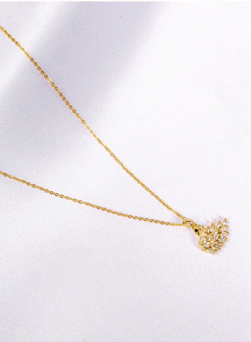 The Black Pearl Accessories Stainless Steel 316 Necklace with a Zirconic Flamingo Pendant , Premium Quality & Against Color Change - Image 3