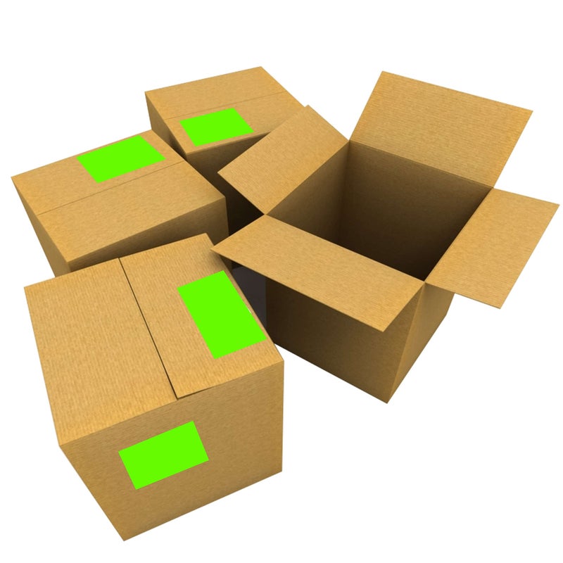 PARLAIM 3" x 2" Adhesive Color Cod Stickers,250 per Dispenser Box Roll Square Label Inventory Stickers (Fluorescent Green) - Image 5