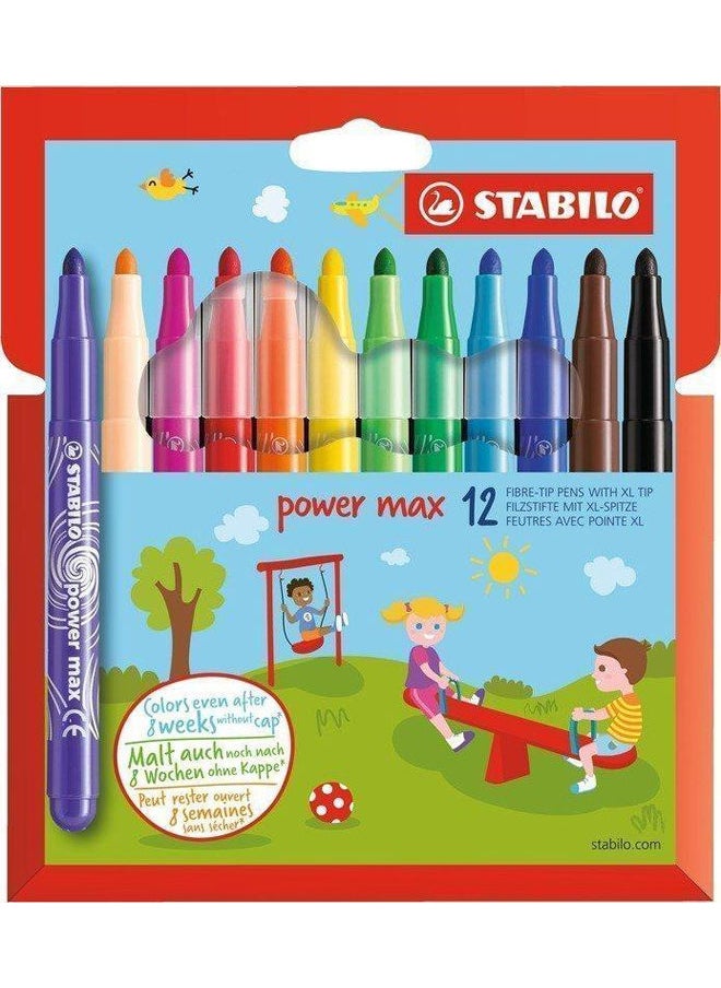 STABILO Flomaster Wide 12 Color Set Powermax Multicolour 
