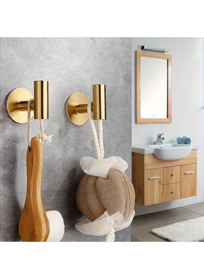 Silver Wall Hook Stickers for Towels Coats Keys Storage in Bathroom Kitchen - Image 3