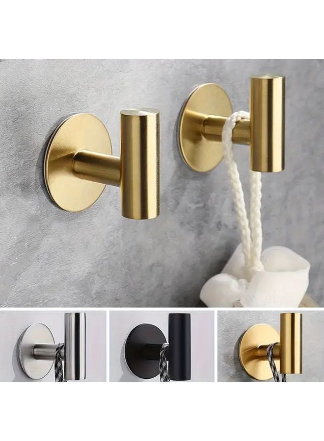 Silver Wall Hook Stickers for Towels Coats Keys Storage in Bathroom Kitchen - Image 2