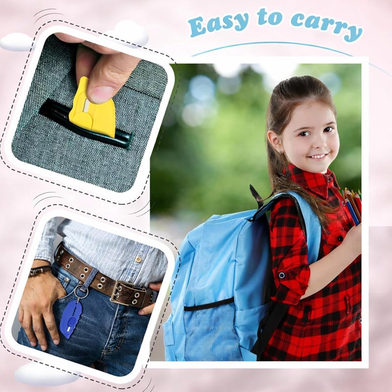 Poaker Mini Box Cutter Portable Keychain Utility Knife - Pack of 3 - Image 5