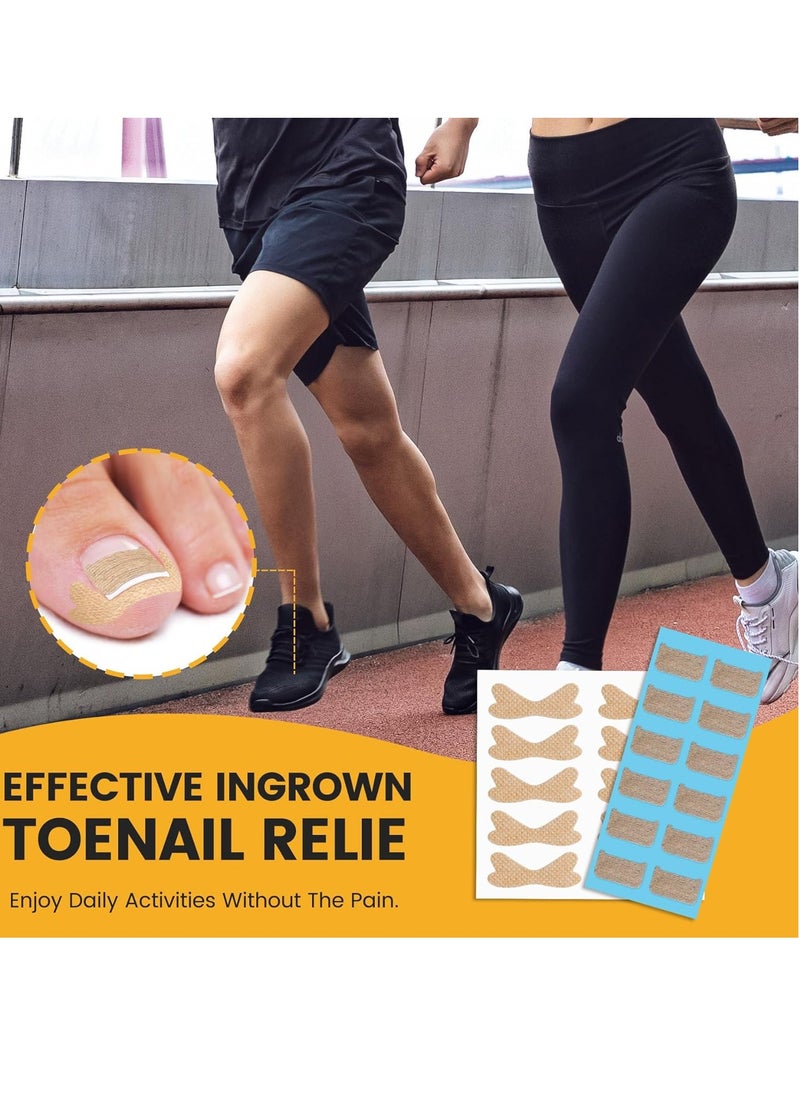 General - 60Pcs Breathable Ingrown Toenail Corrector Patches and 50Pcs Ingrown Toenail Stickers - Professional Ingrown Toe Nail Treatment Tape for Pain Relief and Correction - Image 1