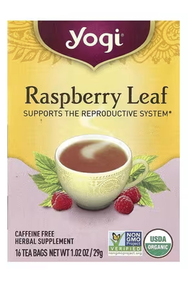 Yogi Tea, Raspberry Leaf, Caffeine Free, 16 Tea Bags, 1.02 oz (29 g) - Image 1
