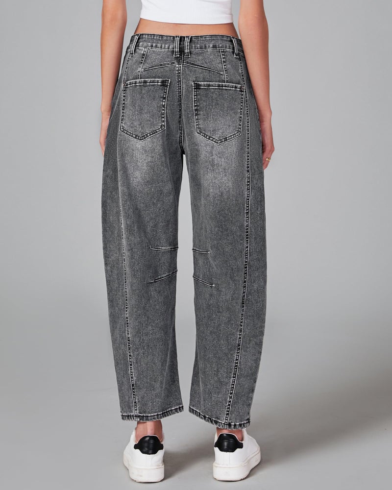 GRAPENT Cute Clothes Western Jeans for Women High Rise Jeans Women's Relaxed Fit Nashville Outfits for Summer High Waist Jean Pants for Spring Fall Winter Color Foxy Gray X-Large Size 16 Size 18 - Image 2