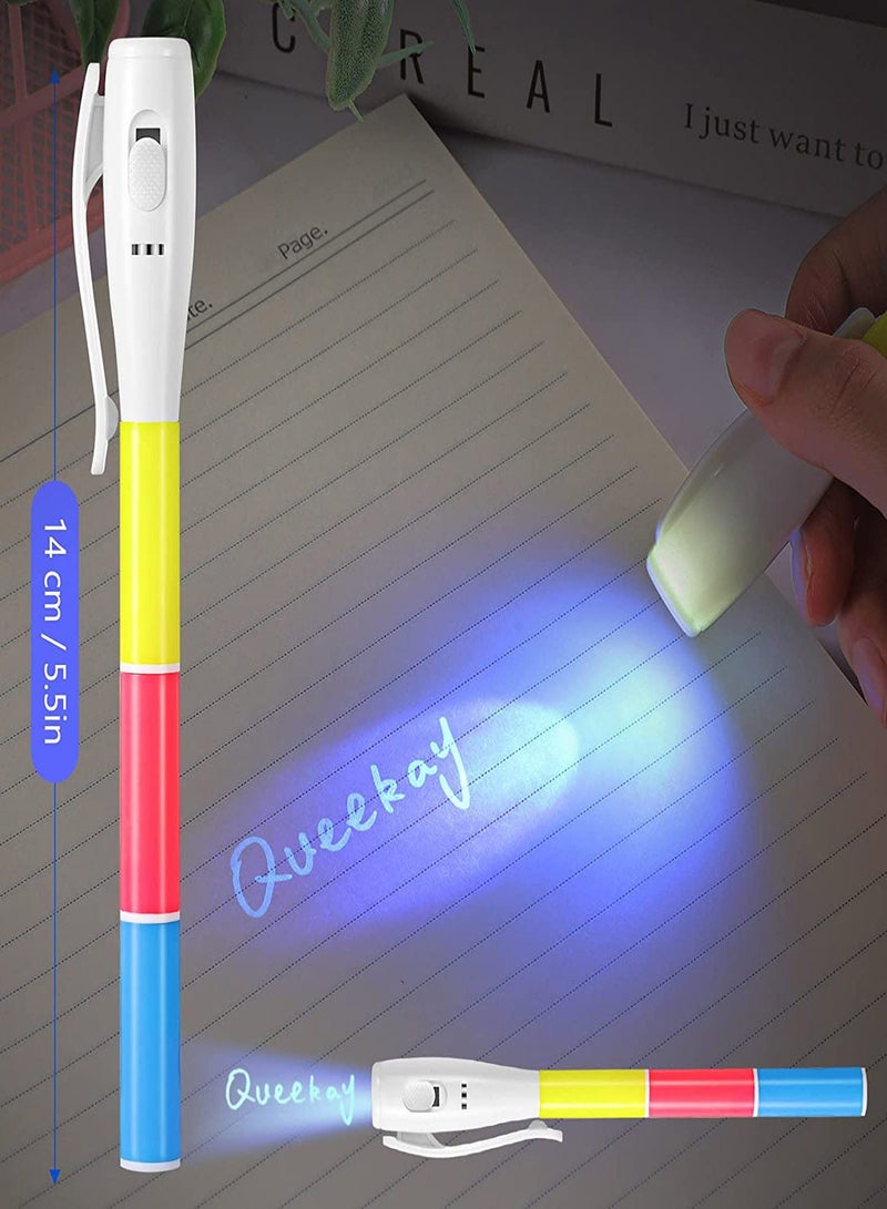 Y&D Invisible Pen with Glow Light, 3 Colors Magic Disappearing Marker Pen, for Writing Secret Diaries, DIY Children's Games, Tattoo Drawing, Party Paintings, and Night Games (2Pcs) - Image 5