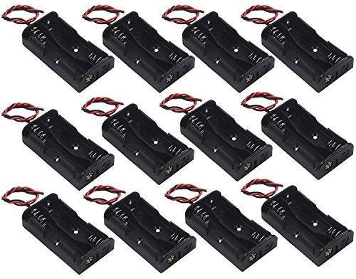 WAYLLSHINE 12Pcs 2 x 1.5V AA Battery Holder Case Box, 2 AA Battery Holder with Wire Leads - Image 4