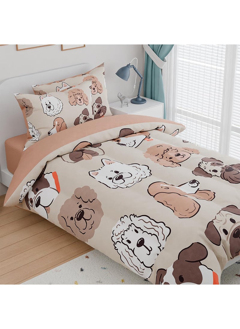 SANDJEST Dog Kids Bedding Set for Girls Boys  Ultra Soft Microfiber Comforter Set Full Size 4-Pieces  Dogs Comforters Bed Sets for Kid Tween Teen Bedroom Decor  - Image 3