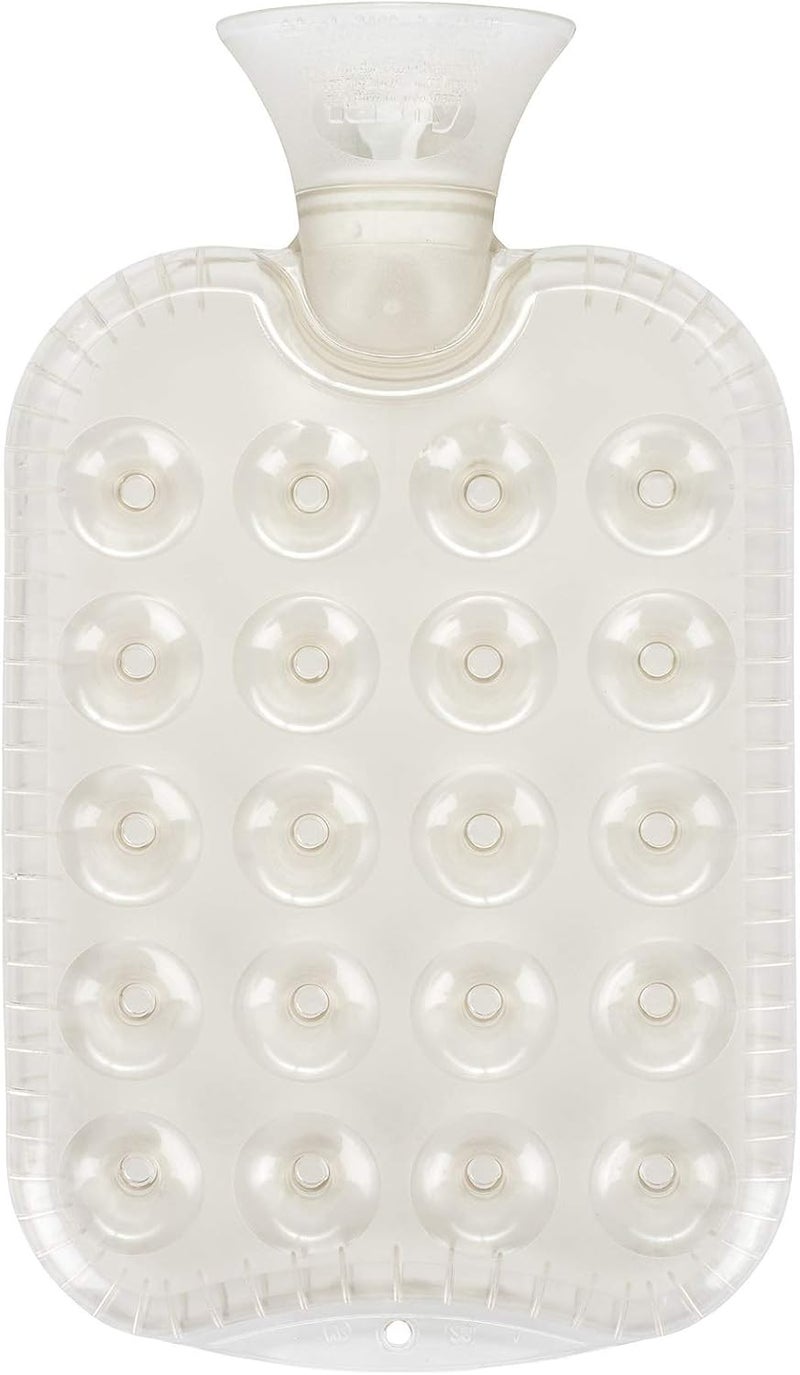 Fashy Transparent Classic Hot Water Bottle - Made in Germany (New Model) 