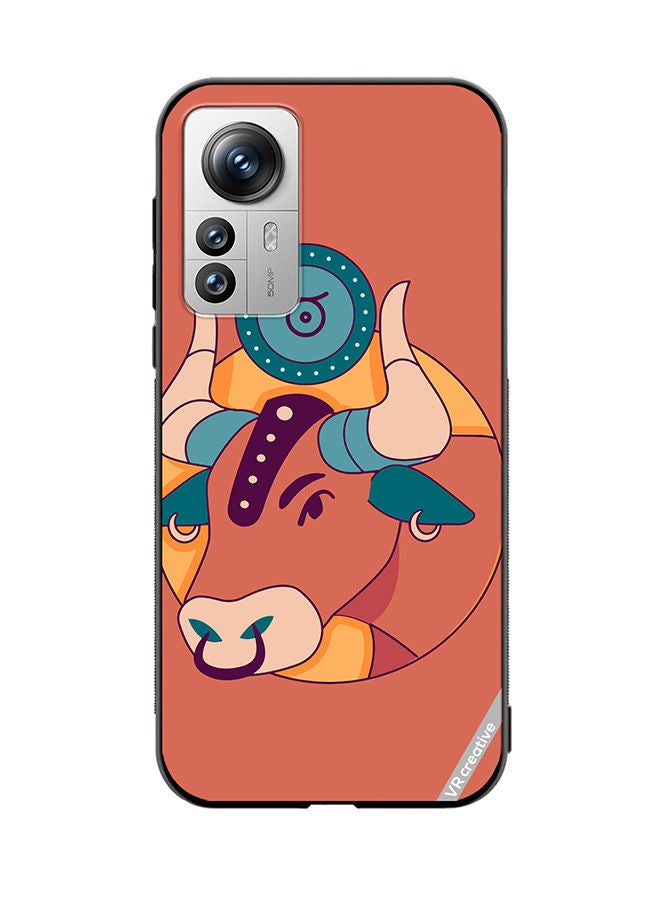 VR CREATIVE Protective Case Cover For Xiaomi 12X Ox Zodiac Signs Design Multicolour - Image 1