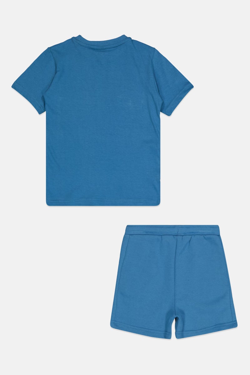 Nicce Kids Boy 2 Pieces Graphic Print Top And Bottom Set, Deep Blue  - Image 2