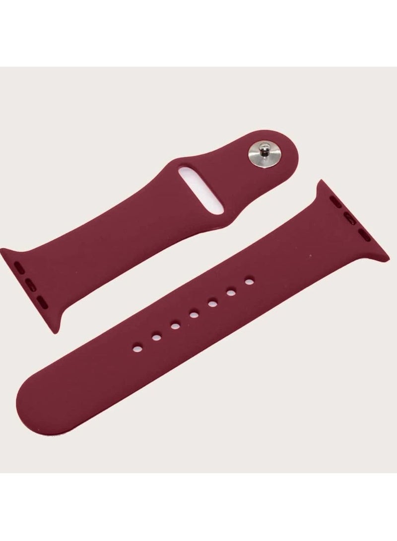 BORTONY Watch Strap 42/44mm Silicone Replacement Band For Apple Series 7/6/5 - Image 2