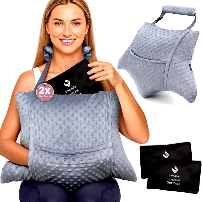 Zomaple Recovery Hysterectomy Pillow with Strap 2 Gel Pack Post Abdominal Surgery Must Haves Ideal for CSection Laparoscopic Hernia Healing Comfort - Image 2