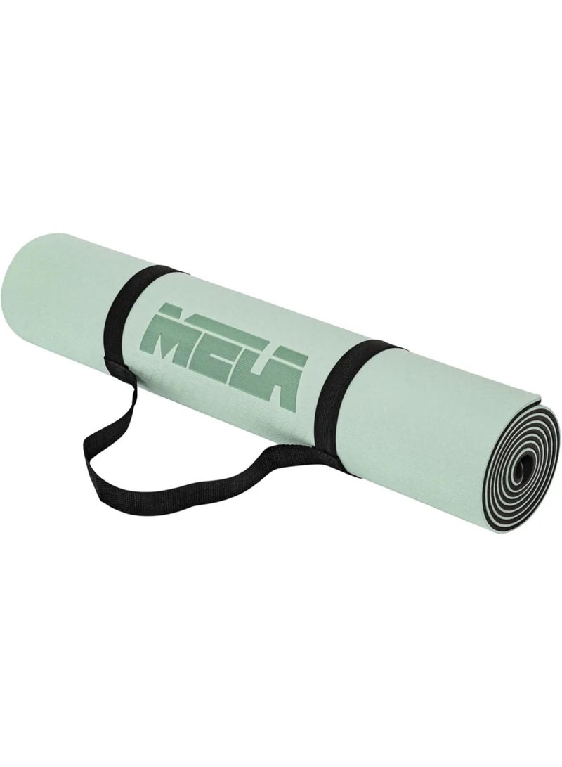 MELA Non-Slip Yoga Mat for Home Gym - 6mm Thick, Eco-Friendly TPE, Cushioned Exercise Mat with Carry Strap - Perfect for Yoga, Pilates, Fitness Training, & Gymnastics Essentials - Image 2