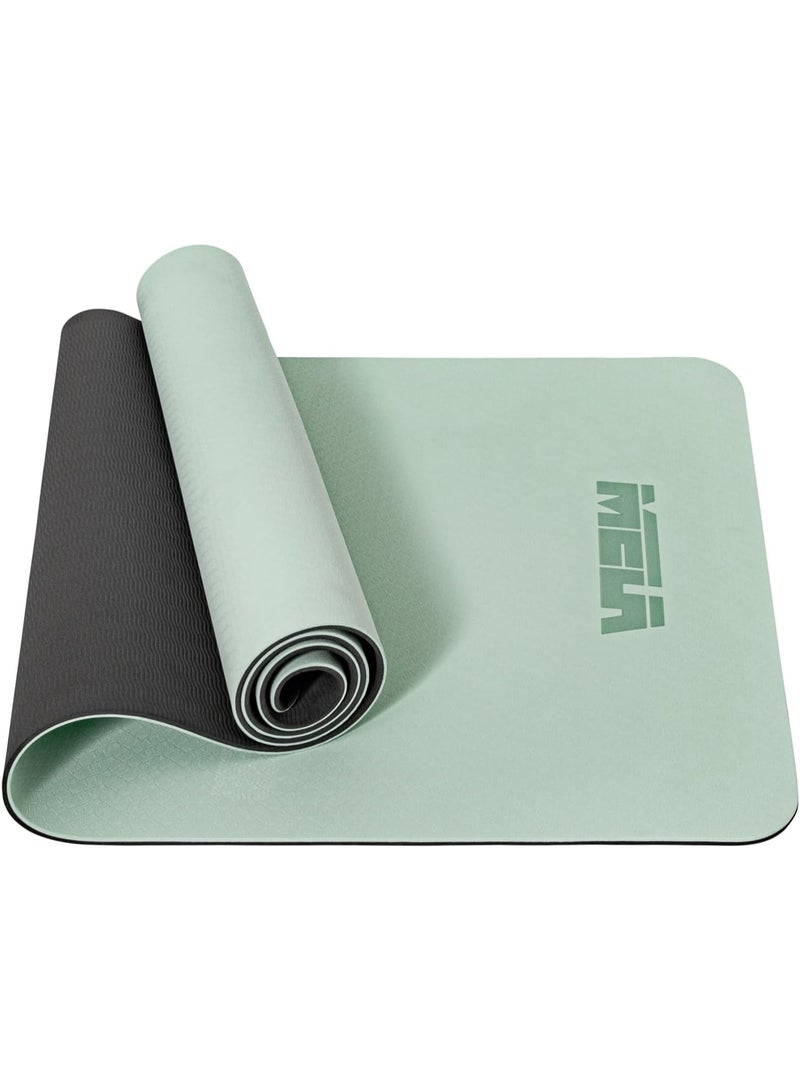 MELA Non-Slip Yoga Mat for Home Gym - 6mm Thick, Eco-Friendly TPE, Cushioned Exercise Mat with Carry Strap - Perfect for Yoga, Pilates, Fitness Training, & Gymnastics Essentials - Image 1