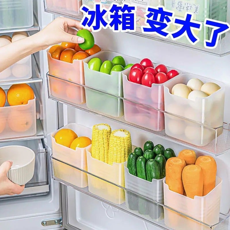 Side Door Refrigerator Storage Box Food Food Vegetable Fruit Classification Crisper Sundries Storage Box Ginger Garlic Storage Box - Image 2
