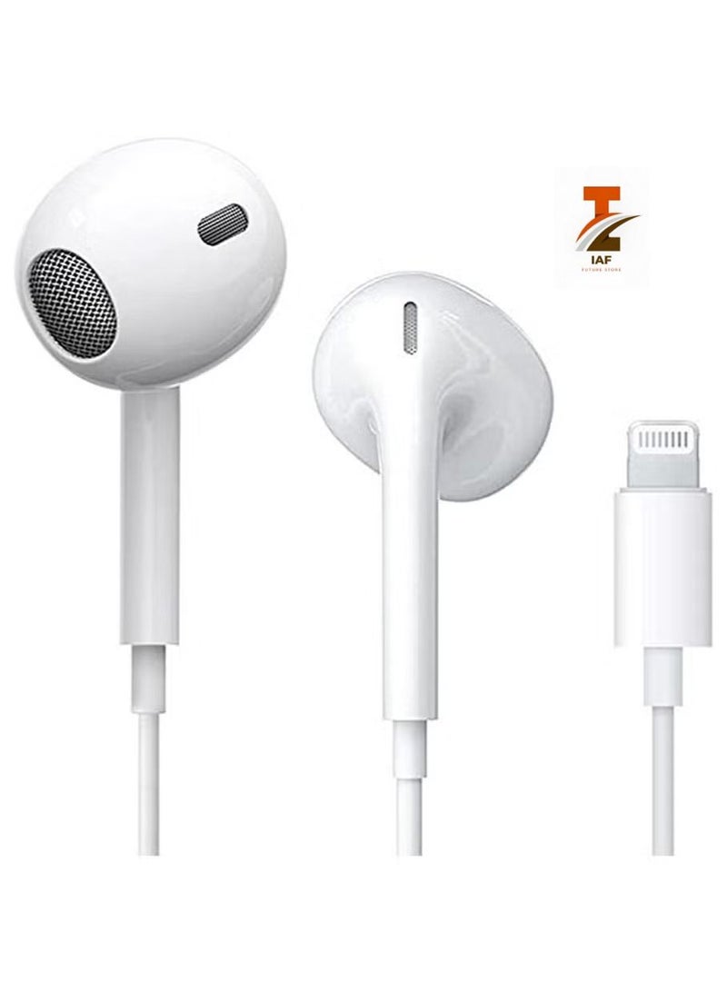 IAF Lightning Headphone Wired Built in Microphone & Volume Control, in-Ear Stereo Headset - Image 1