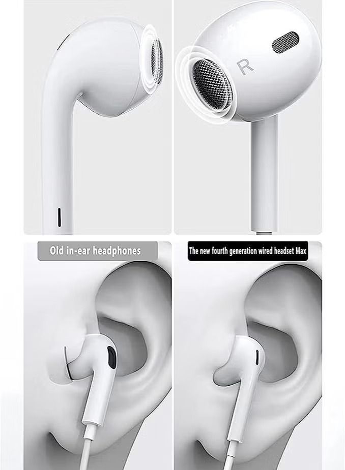 IAF Lightning Headphone Wired Built in Microphone & Volume Control, in-Ear Stereo Headset - Image 2