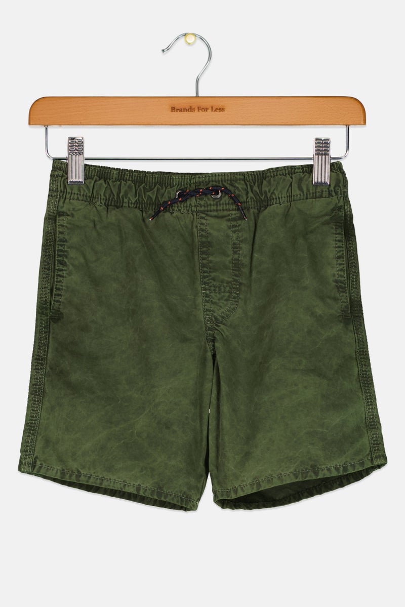 Sundek Kids Boy Brand Logo Basic Shorts, Green - Image 1