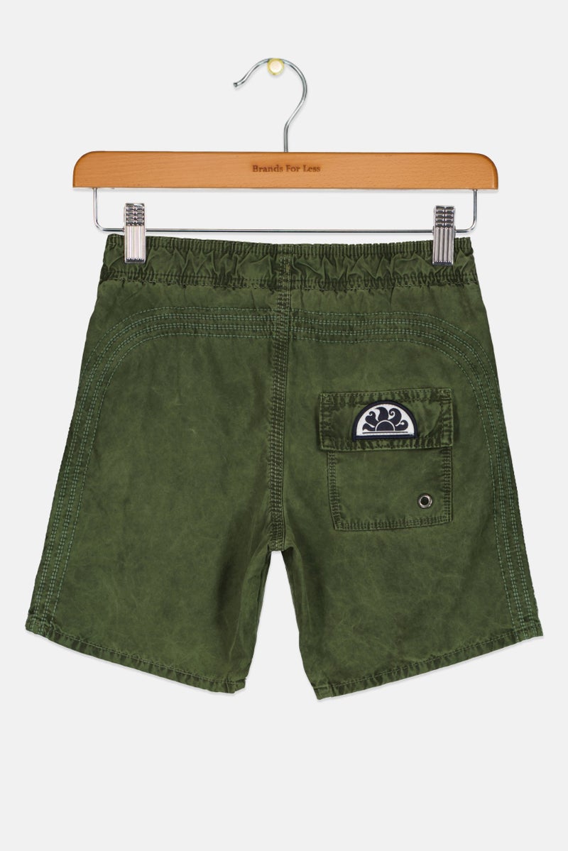 Sundek Kids Boy Brand Logo Basic Shorts, Green - Image 2