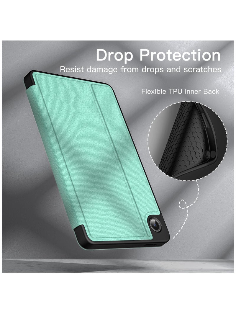 جي تيك حافظة لهاتف سامسونج جالاكسي تاب A9 مقاس 8.7 بوصة 2023 نحيفة مع حامل واقٍ للكمبيوتر اللوحي متعدد الزوايا باللون الأخضر - Image 4