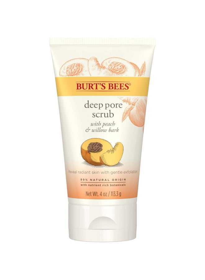 Burt's Bees Deep Pore Scrub Peach & Willowbark | 113.3g - Image 1