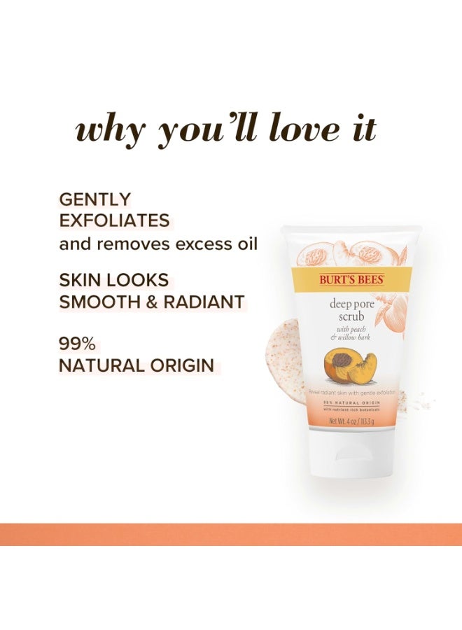 Burt's Bees Deep Pore Scrub Peach & Willowbark | 113.3g - Image 2