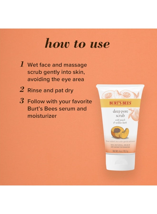 Burt's Bees Deep Pore Scrub Peach & Willowbark | 113.3g - Image 3