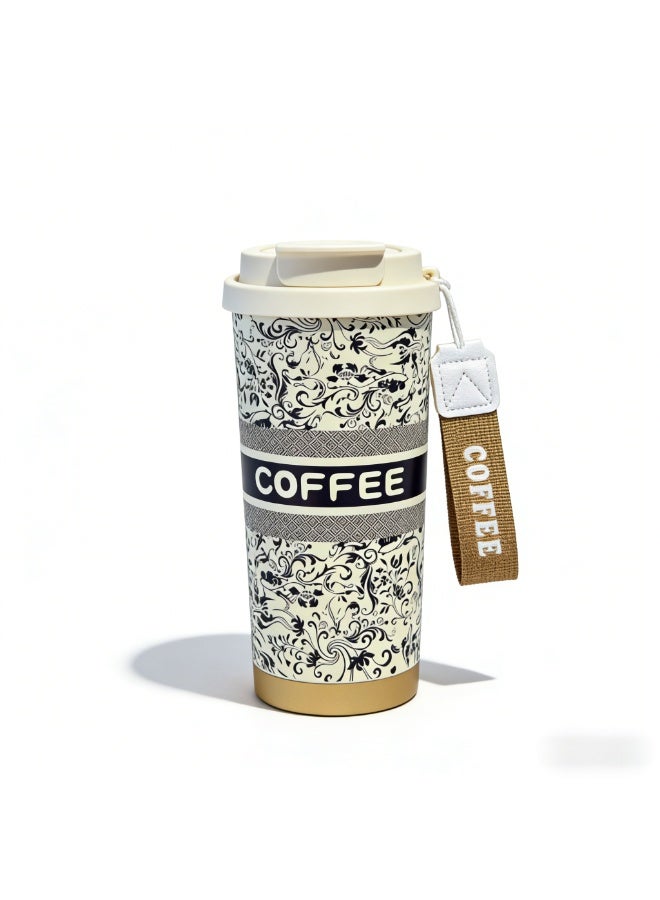 Warwick Travel Coffee Insulated Mug with Sealing Cap, 17oz / 500ml 316 Stainless Steel Double Wall Vacuum Bottle, Leak-Resistant Lid, Tea Strainer, Fits Car Cup Holder, Gifts for Women, Friends, Birthday, New Year - Image 1