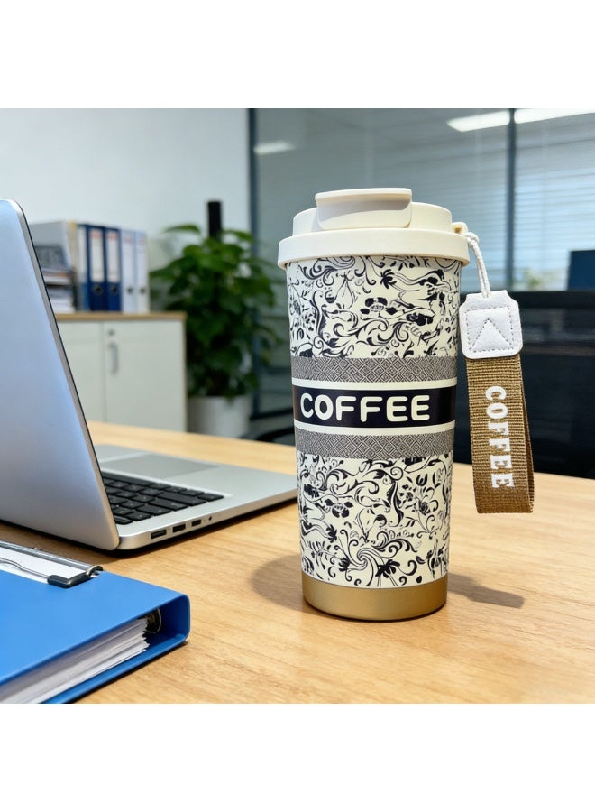 Warwick Travel Coffee Insulated Mug with Sealing Cap, 17oz / 500ml 316 Stainless Steel Double Wall Vacuum Bottle, Leak-Resistant Lid, Tea Strainer, Fits Car Cup Holder, Gifts for Women, Friends, Birthday, New Year - Image 5