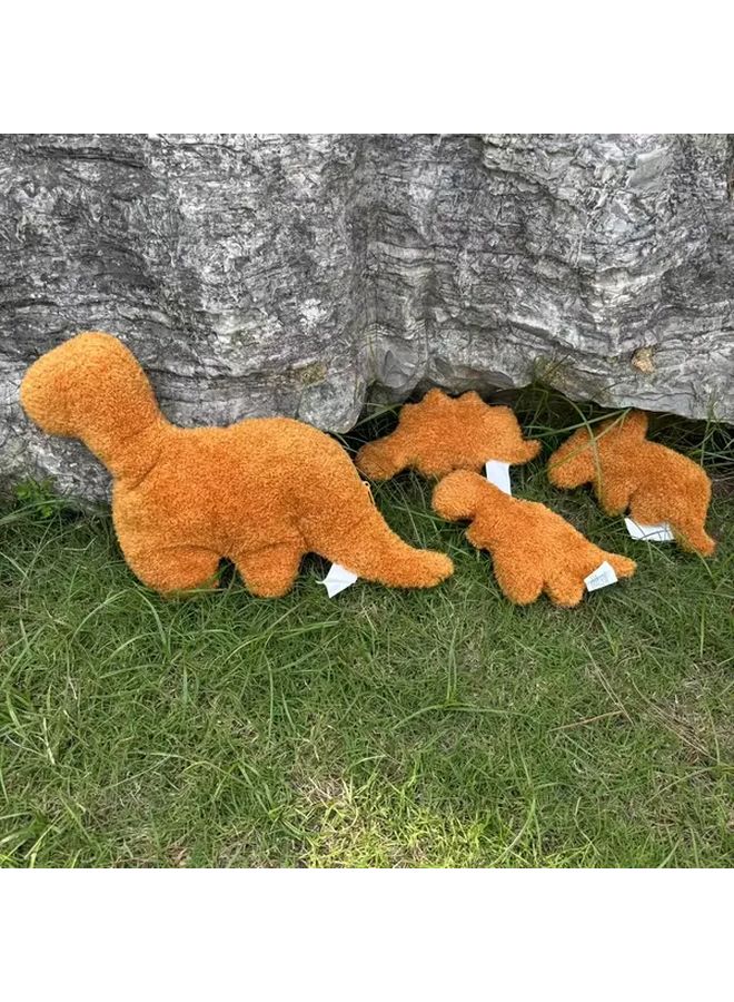 Brown Dino And Chicken Nugget Plush Playset With 3 Small Stuffed Animals Soft Toy - Image 3