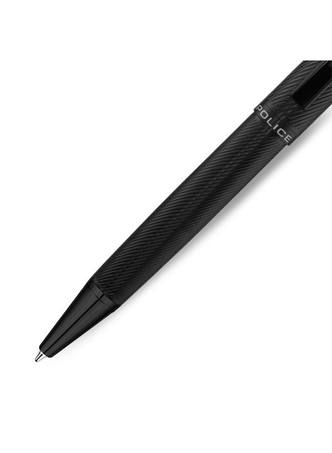 POLICE Cavolini Stainless Steel Trims Twist Ballpoint Pen for Men, Blue Ink - Image 3