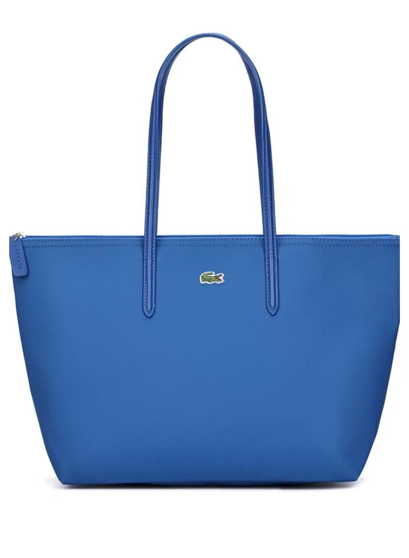LACOSTE Women's Concept Fashion Versatile Large Capacity Zipper Shoulder Bag Handbag royal blue - Image 2