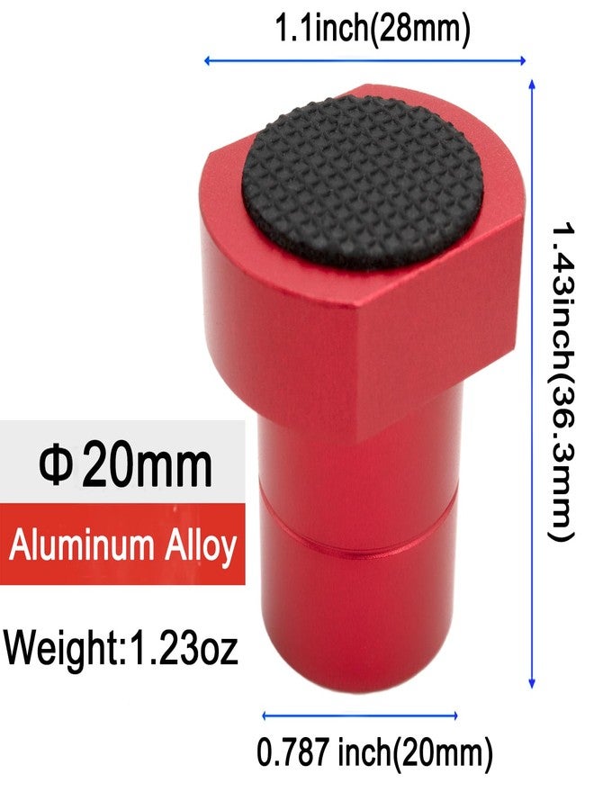 ViewReal 0.79inch(20mm) Red Aluminum Bench Dogs for Workbench Holes - Sturdy Woodworking Clamps Accessory with Quick Grip and Universal Fit (6 Pack) - Image 3