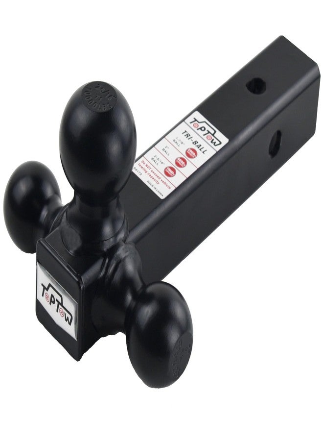 TOPTOW 64172HP Trailer Receiver Hitch Triple Ball Mount, Black Balls, with Hitch Pin, Fits for 2 inch Receiver… - Image 5