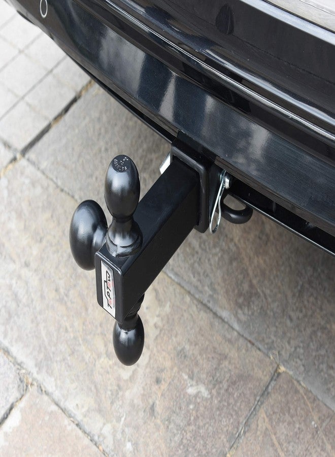 TOPTOW 64172HP Trailer Receiver Hitch Triple Ball Mount, Black Balls, with Hitch Pin, Fits for 2 inch Receiver… - Image 3