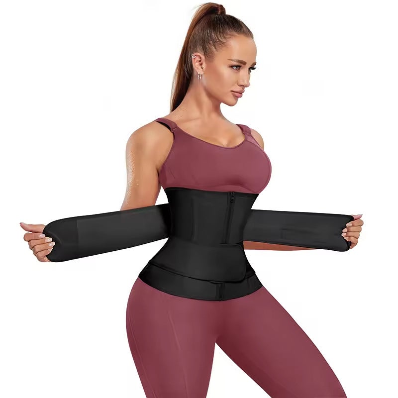 Generic Cross-border Hot Waist Training Plastic Belt Sports Fitness Tight Fit Slim Figure Unisex Plastic Belt Black