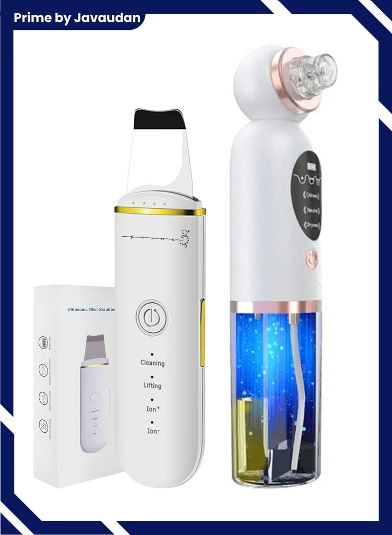 Prime by javaudan Blackhead Remover Pore Cleaner with 4 Modes Ultrasonic Deep Facial Clean Machine Skin Scrubber Pimple Extractor Plus Super Micro Bubble Blackhead Remover Vacuum – 6 Heads, 3 Suction Levels, Deep Pore Cleanser with Water Cycle Technology for Face - Image 1