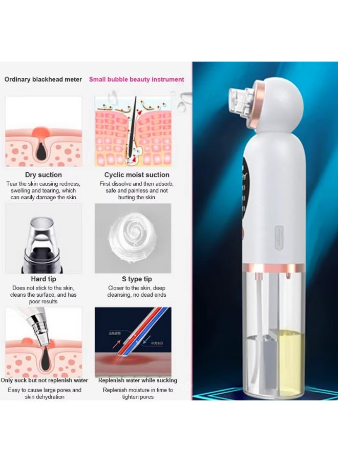 Prime by javaudan Blackhead Remover Pore Cleaner with 4 Modes Ultrasonic Deep Facial Clean Machine Skin Scrubber Pimple Extractor Plus Super Micro Bubble Blackhead Remover Vacuum – 6 Heads, 3 Suction Levels, Deep Pore Cleanser with Water Cycle Technology for Face - Image 4