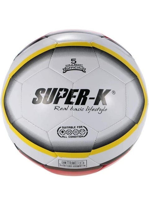 Super-K 2# Machine Stitched PVC Soccer Ball Ylw Avs022B - Size Fs