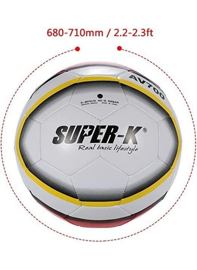 Joerex - Super-K 2# Machine Stitched PVC Soccer Ball Ylw Avs022B - Size Fs - Image 1