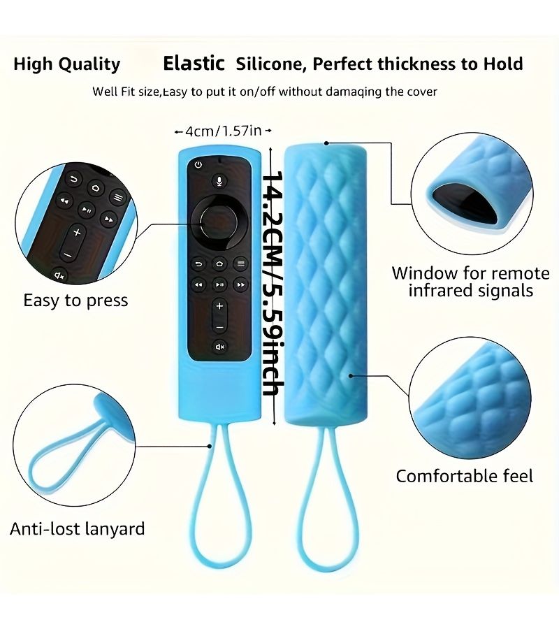 5.59 إنش غطاء سيليكون مضيء في الظلام لحماية جهاز Fire TV Stick 4K مع ريموت Alexa الصوتي، يحمي جهاز التحكم عن بُعد ويعزز تجربة الألعاب لديك، متوافق مع 4K Plus Lite Cube، يشمل حبل معصم لسهولة الوصول، سيليكون عالي المرونة بنفسجي مضيء. - Image 3