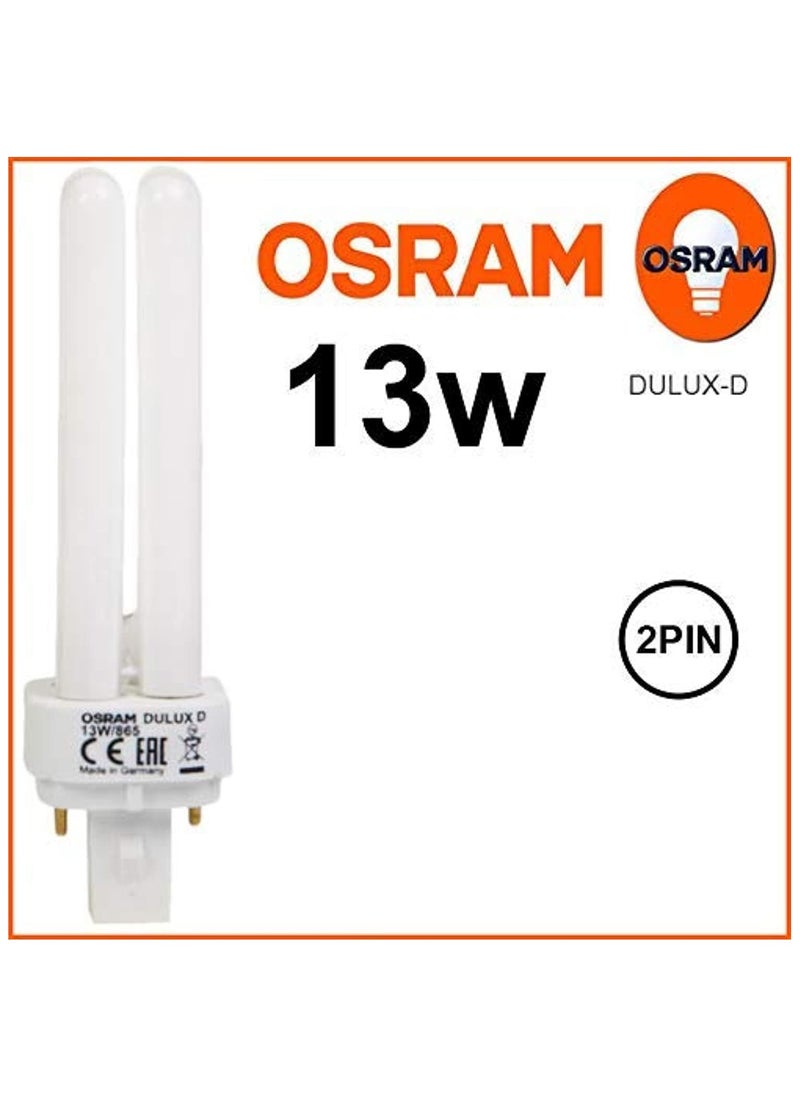 Osram Osram Home Decorative High Qualtiy And Durable, 2 Pin Day Light Double Twin Tube Cfl Bulb, 13 Watt Energy Saving Bulb, Cool White - (Pack Of 3)  - Image 3