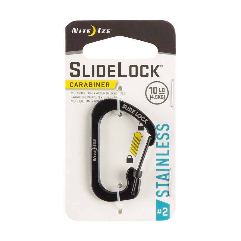 NITE IZE Locking Carabiner Clip Black 1-3/32 In - Image 1