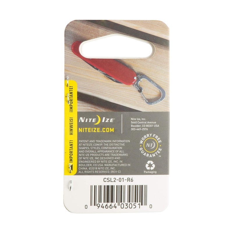 NITE IZE Locking Carabiner Clip Black 1-3/32 In - Image 5