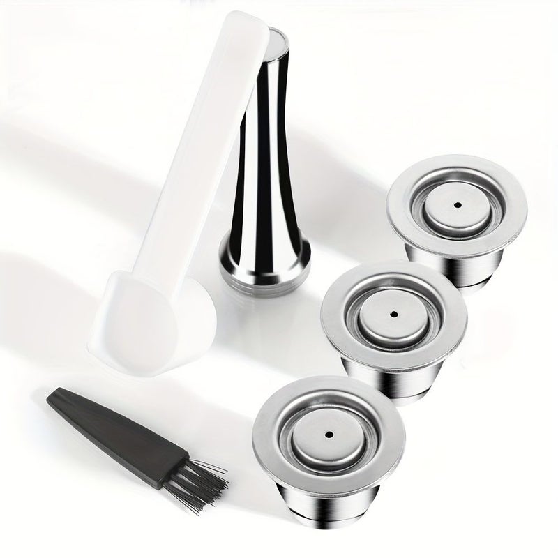 3 Reusable Nespray Stainless Steel Coffee Capsules with Tamper For Nescafe Diy - Image 4