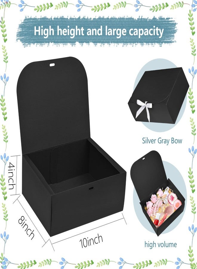 WLUSEAXI 15pack Gift Boxes with Lids for Presents, 10x8x4 Inch Groomsmen Proposal Box, Black Gift Box with Ribbon for Bride Shower, Birthday, Wedding, Party, Graduation Gift - Image 2
