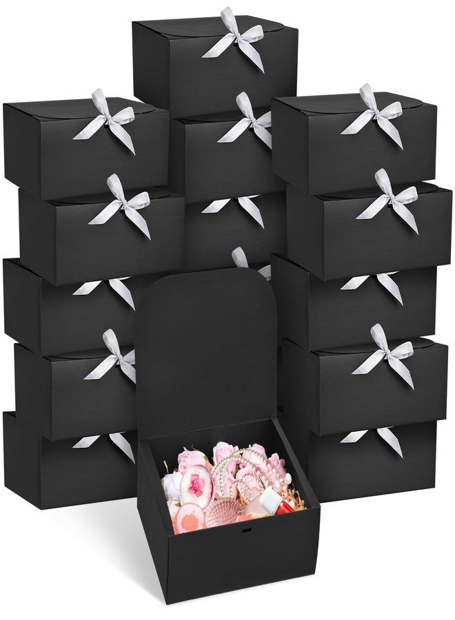 WLUSEAXI 15pack Gift Boxes with Lids for Presents, 10x8x4 Inch Groomsmen Proposal Box, Black Gift Box with Ribbon for Bride Shower, Birthday, Wedding, Party, Graduation Gift - Image 1