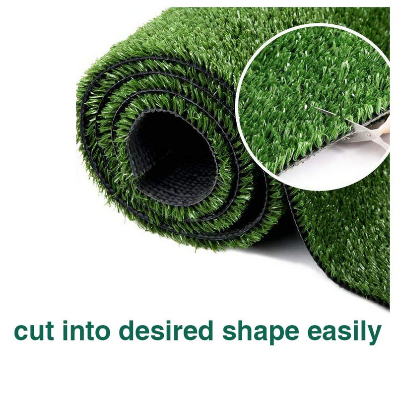 WarmShe Synthetic Artificial Grass Turf 0.4" Customized Sizes, Drainage Holes Pet Faux Grass Astroturf Rug Carpet 4FTX6FT Indoor Outdoor Rug Area Garden Decor - Image 2