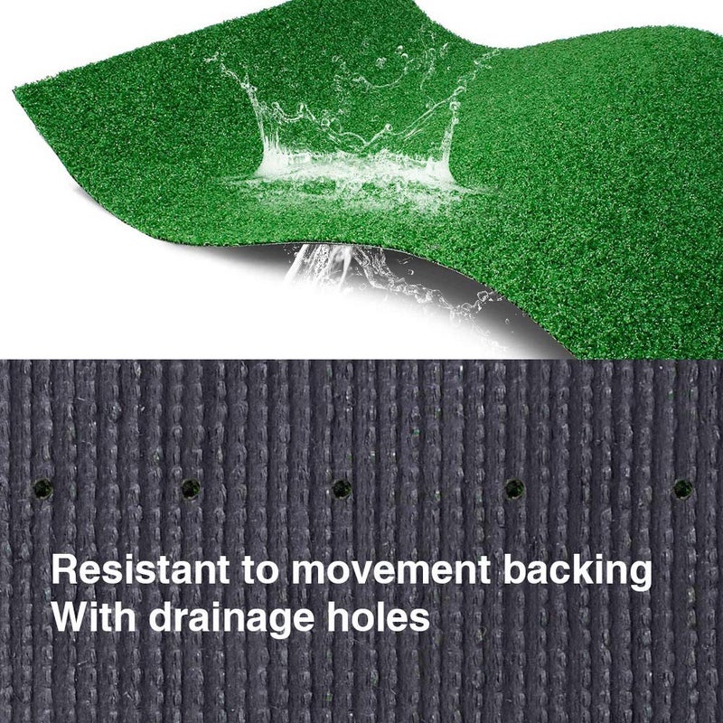 WarmShe Synthetic Artificial Grass Turf 0.4" Customized Sizes, Drainage Holes Pet Faux Grass Astroturf Rug Carpet 4FTX6FT Indoor Outdoor Rug Area Garden Decor - Image 4